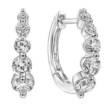 JVD Módní stříbrné kruhové náušnice se zirkony SVLE1043XH2BI00 + 2 měsíce na vrácení zboží