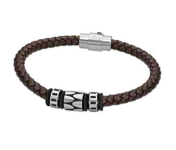 Lotus Style Originální náramek z hnědé kůže Dark Style LS2068-2/1 + 2 měsíce na vrácení zboží