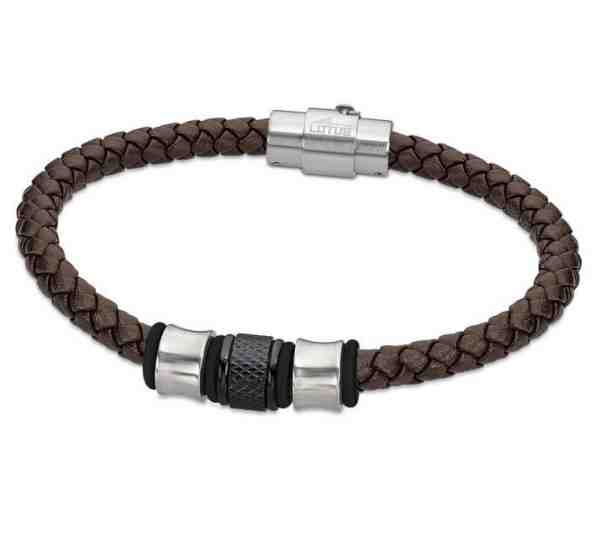 Lotus Style Moderní náramek z hnědé kůže Dark Style LS2070-2/1 + 2 měsíce na vrácení zboží