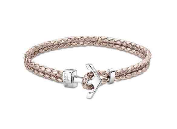 Lotus Style Růžový kožený náramek s kotvou LS2075-2/4 + 2 měsíce na vrácení zboží