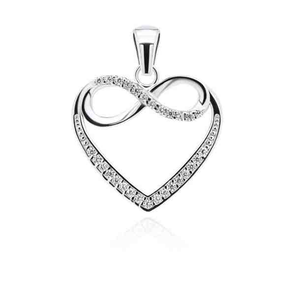 Brilio Silver Designový stříbrný přívěsek srdíčko PT16W + 2 měsíce na vrácení zboží