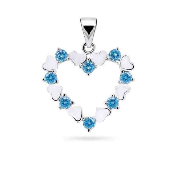 Brilio Silver Něžný stříbrný přívěsek se světle modrými zirkony PT19WA + 2 měsíce na vrácení zboží