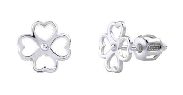 Silvego Hravé stříbrné náušnice čtyřlístky pro štěstí SILVEGOB31853SBD + 2 měsíce na vrácení zboží