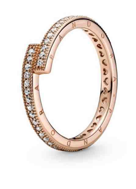 Pandora Něžný bronzový prsten Logo a srdíčka 189491C01 54 mm + 2 měsíce na vrácení zboží