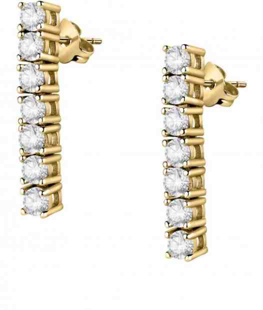 Morellato Minimalistické náušnice s čirými zirkony Scintille SAQF08 + 2 měsíce na vrácení zboží