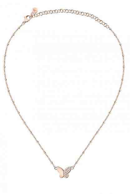 Morellato Bronzový motýlkový náhrdelník s krystaly Passioni SAUN03 + 2 měsíce na vrácení zboží