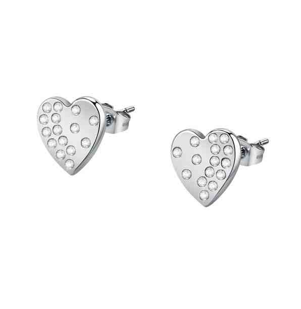 Morellato Ocelové náušnice s krystaly Srdíčka Passioni SAUN10 + 2 měsíce na vrácení zboží