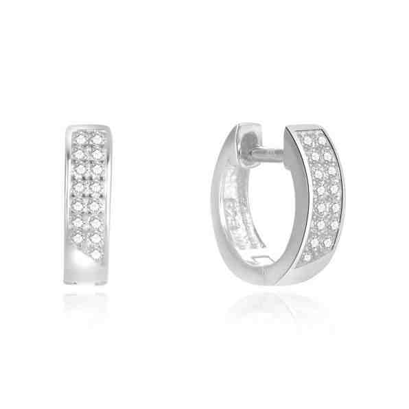 Beneto Nadčasové stříbrné náušnice AGUC2609 + 2 měsíce na vrácení zboží