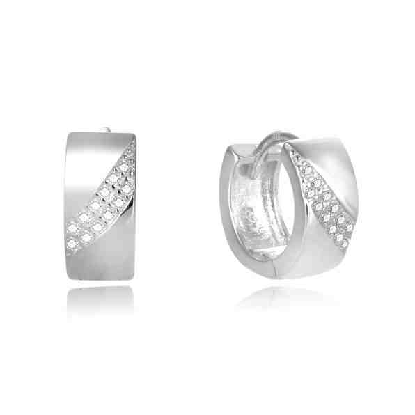 Beneto Půvabné stříbrné kruhové náušnice AGUC2674 + 2 měsíce na vrácení zboží