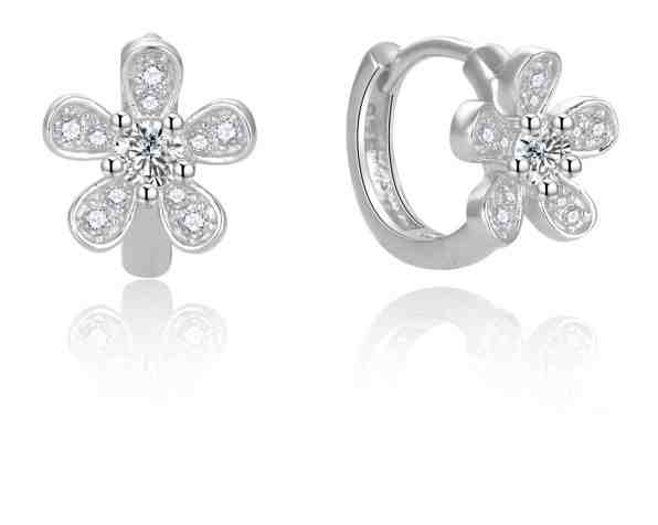 Beneto Půvabné kruhové náušnice se zirkony AGUC2732 + 2 měsíce na vrácení zboží