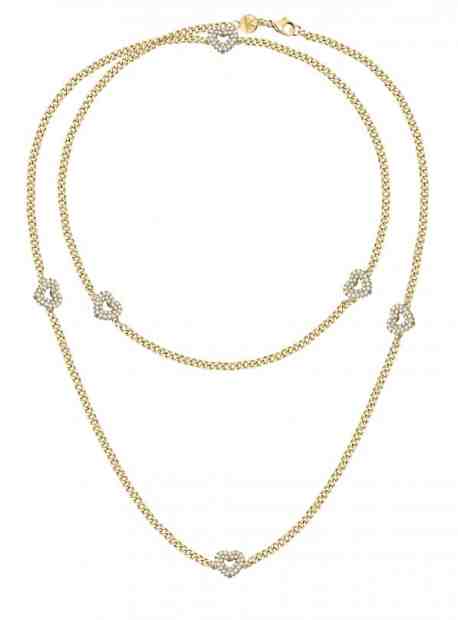 Morellato Elegantní pozlacený náhrdelník se srdíčky Incontri SAUQ03 + 2 měsíce na vrácení zboží