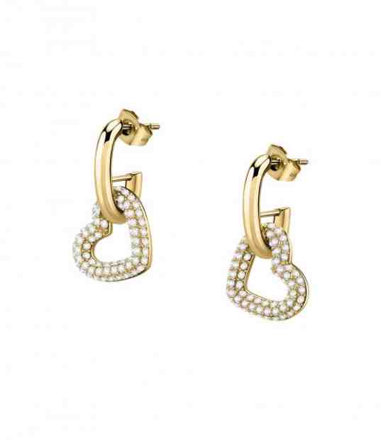 Morellato Půvabné pozlacené náušnice se srdíčky Incontri SAUQ06 + 2 měsíce na vrácení zboží