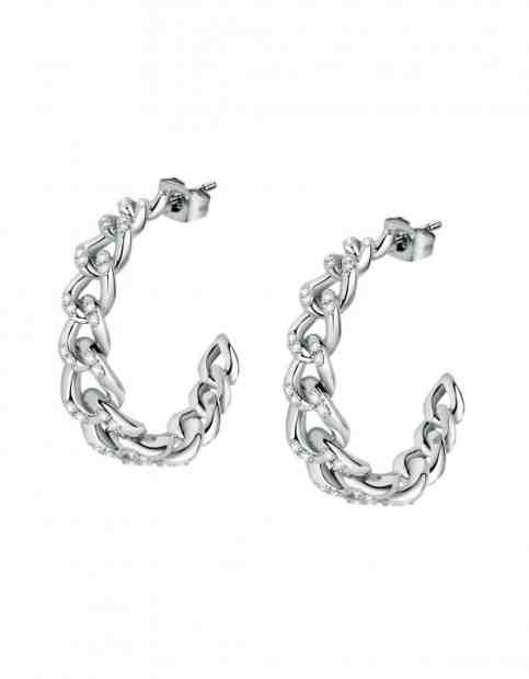 Morellato Ocelové kruhové náušnice s krystaly Incontri SAUQ08 + 2 měsíce na vrácení zboží