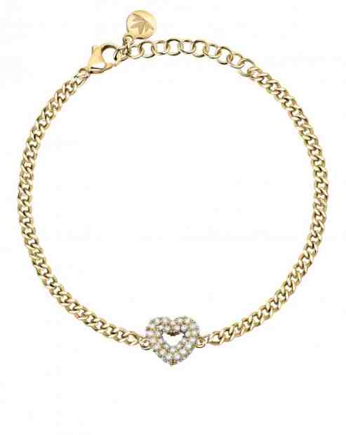 Morellato Jedinečný pozlacený náramek se srdíčkem Incontri SAUQ17 + 2 měsíce na vrácení zboží