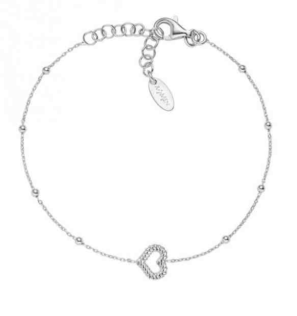 Amen Romantický stříbrný náramek se srdíčkem Cuddles BRGOCUB3 + 2 měsíce na vrácení zboží