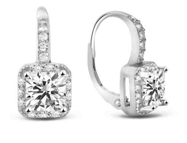 Beneto Okouzlující stříbrné náušnice se zirkony AGUC2699 + 2 měsíce na vrácení zboží