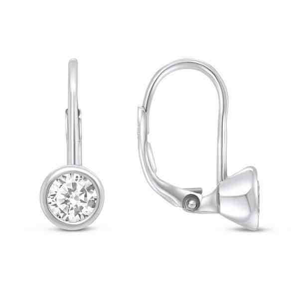 Brilio Silver Jemné stříbrné náušnice se zirkony EA129W + 2 měsíce na vrácení zboží