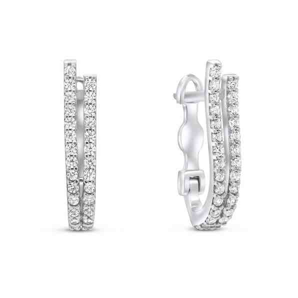 Brilio Silver Elegantní stříbrné náušnice se zirkony EA133W + 2 měsíce na vrácení zboží