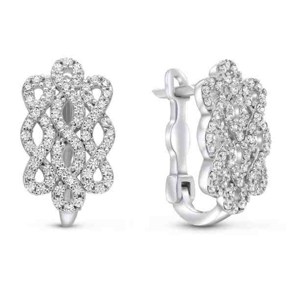 Brilio Silver Okouzlující stříbrné náušnice se zirkony EA138W + 2 měsíce na vrácení zboží