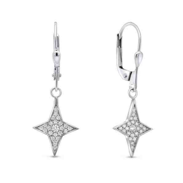 Brilio Silver Hravé stříbrné náušnice hvězdičky EA140W + 2 měsíce na vrácení zboží