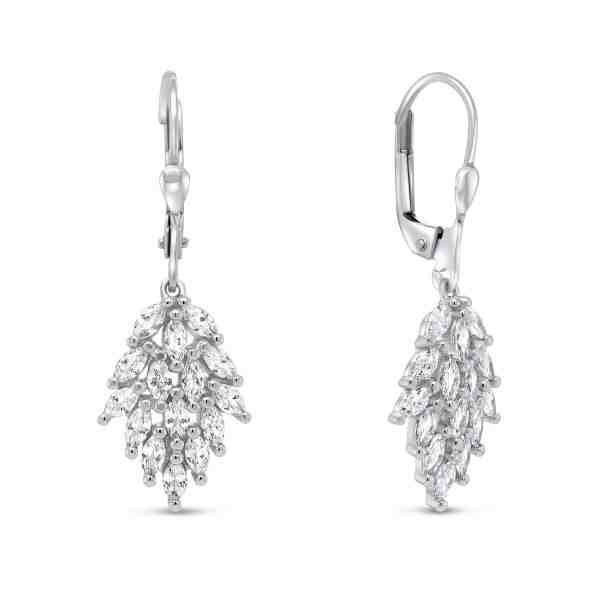 Brilio Silver Oslnivé stříbrné náušnice se zirkony EA142W + 2 měsíce na vrácení zboží