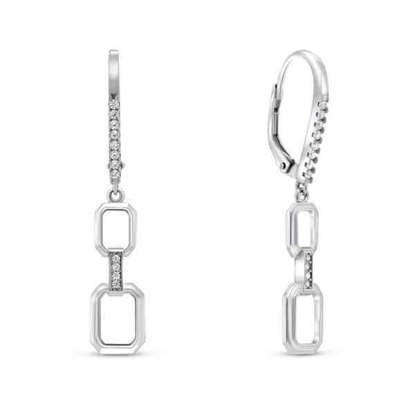 Brilio Silver Elegantní stříbrné náušnice se zirkony EA146W + 2 měsíce na vrácení zboží