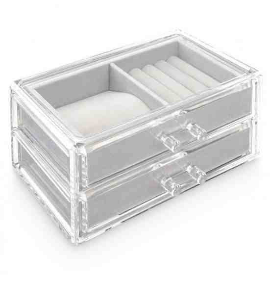 Troli Průhledná šperkovnice se 2 zásuvkami B51 + 2 měsíce na vrácení zboží