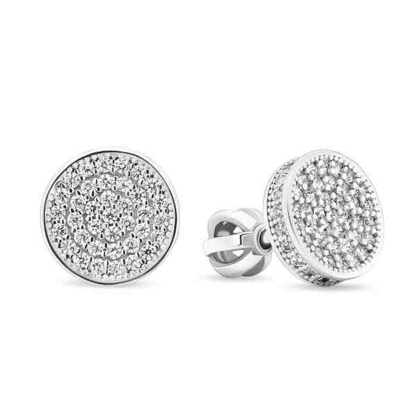 Brilio Silver Oslnivé stříbrné náušnice se zirkony EA170W + 2 měsíce na vrácení zboží