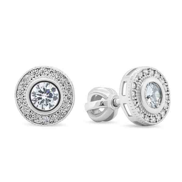 Brilio Silver Okouzlující stříbrné náušnice se zirkony EA175W + 2 měsíce na vrácení zboží