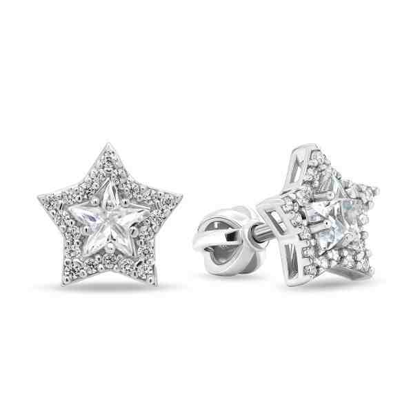 Brilio Silver Fashion stříbrné hvězdičkové náušnice EA178W + 2 měsíce na vrácení zboží