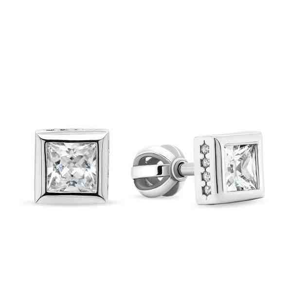 Brilio Silver Něžné stříbrné náušnice se zirkony EA179W + 2 měsíce na vrácení zboží