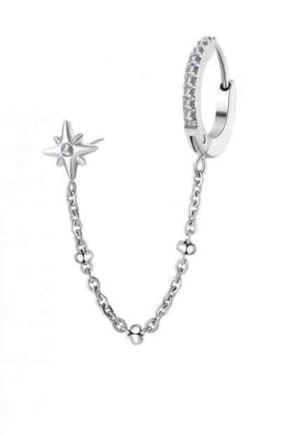 Brosway Nadčasová ocelová single náušnice s čirými krystaly Chant BAH55 + 2 měsíce na vrácení zboží