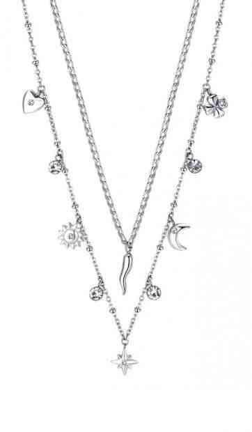 Brosway Nadčasový ocelový náhrdelník s přívěsky Chant BAH45 + 2 měsíce na vrácení zboží