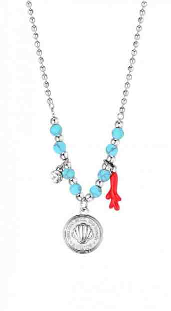 Brosway Ocelový náhrdelník s přívěsky a korálky Chakra BHKL17EN + 2 měsíce na vrácení zboží