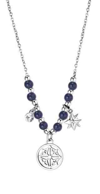 Brosway Ocelový náhrdelník s přívěsky a korálky Chakra BHKL15 + 2 měsíce na vrácení zboží