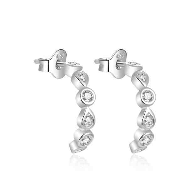 Beneto Jedinečné stříbrné náušnice se zirkony AGUP2132L + 2 měsíce na vrácení zboží