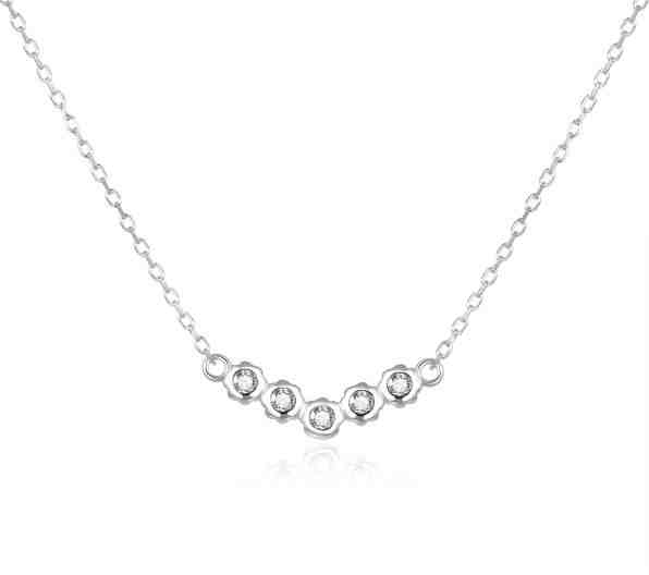 Beneto Jedinečný stříbrný náhrdelník se zirkony AGS1209/47L + 2 měsíce na vrácení zboží
