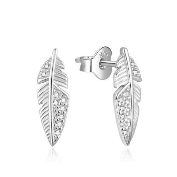 Beneto Nadčasové stříbrné náušnice se zirkony AGUP2336L + 2 měsíce na vrácení zboží