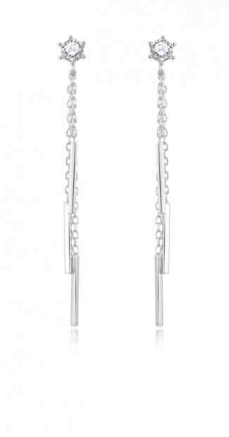Beneto Módní dlouhé náušnice ze stříbra AGUP2134L + 2 měsíce na vrácení zboží