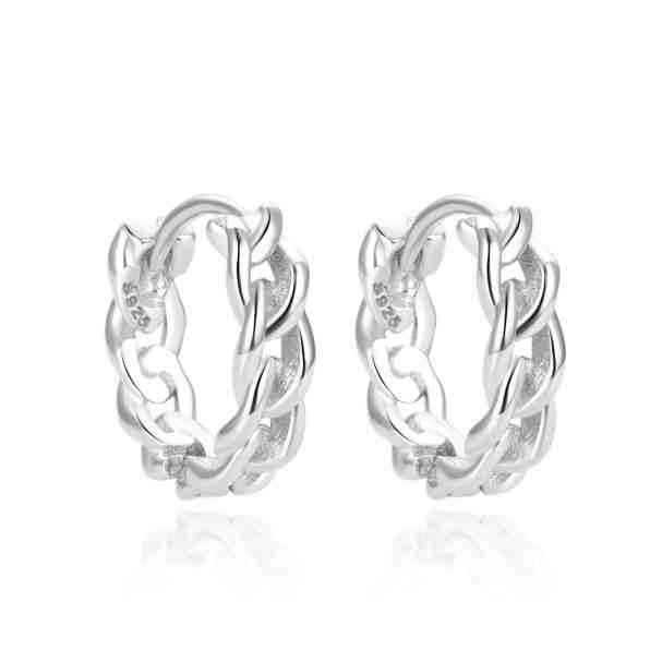 Beneto Originální kruhové náušnice ze stříbra AGUC2121L + 2 měsíce na vrácení zboží