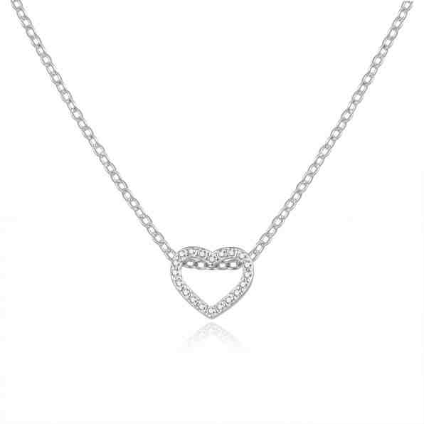 Beneto Půvabný stříbrný náhrdelník se zirkony AGS1283/47L (řetízek, přívěsek) + 2 měsíce na vrácení zboží