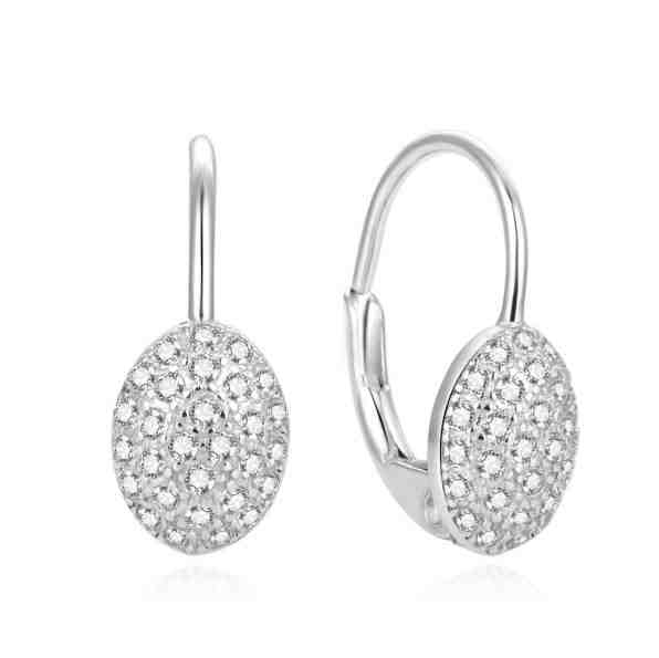 Beneto Okouzlující stříbrné třpytivé náušnice AGUC2207DL + 2 měsíce na vrácení zboží