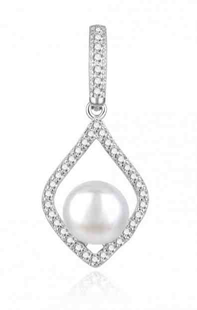 Beneto Elegantní stříbrný přívěsek se sladkovodní perlou AGH427PL + 2 měsíce na vrácení zboží