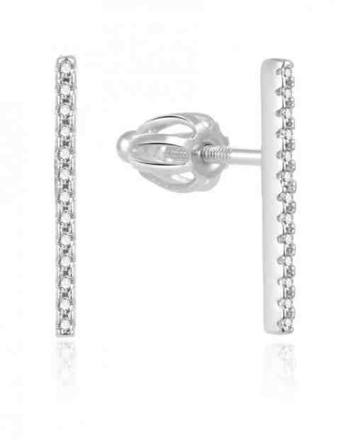 Beneto Stříbrné náušnice s čirými zirkony AGUP1883S + 2 měsíce na vrácení zboží