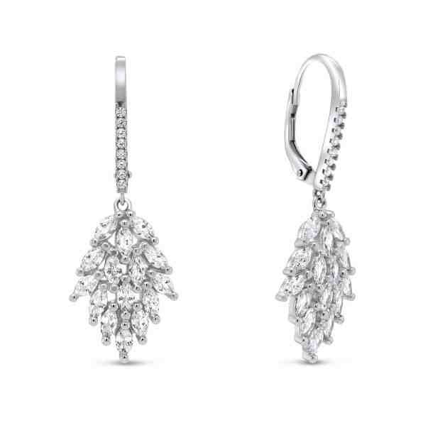 Brilio Silver Oslnivé stříbrné náušnice se zirkony EA142W_N + 2 měsíce na vrácení zboží