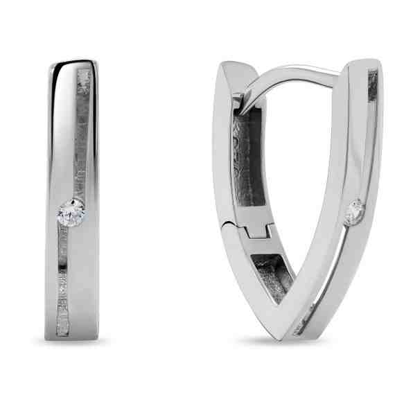 Brilio Silver Minimalistické stříbrné náušnice se zirkonem EA202W + 2 měsíce na vrácení zboží