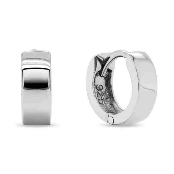 Brilio Silver Minimalistické stříbrné kruhové náušnice EA204W + 2 měsíce na vrácení zboží