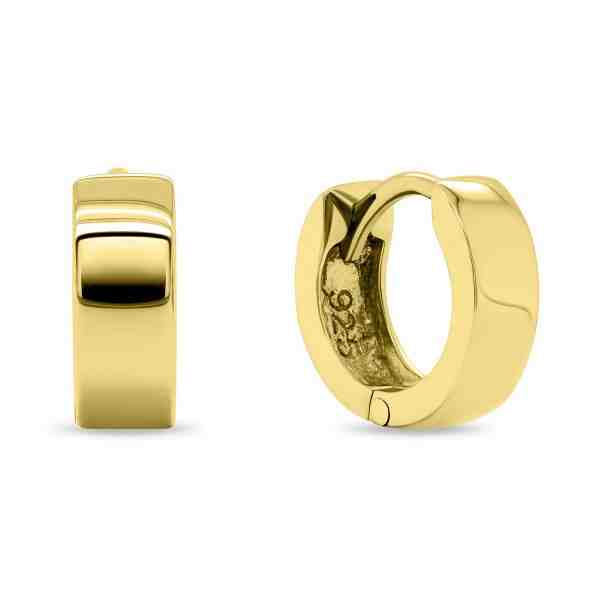 Brilio Silver Minimalistické pozlacené kruhové náušnice EA204Y + 2 měsíce na vrácení zboží