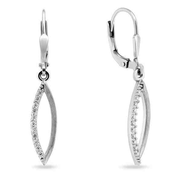 Brilio Silver Blýštivé stříbrné náušnice se zirkony EA206W + 2 měsíce na vrácení zboží