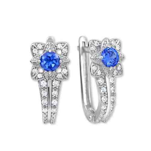 Brilio Třpytivé náušnice z bílého zlata s krystaly 239 001 00835 0700600 + 2 měsíce na vrácení zboží